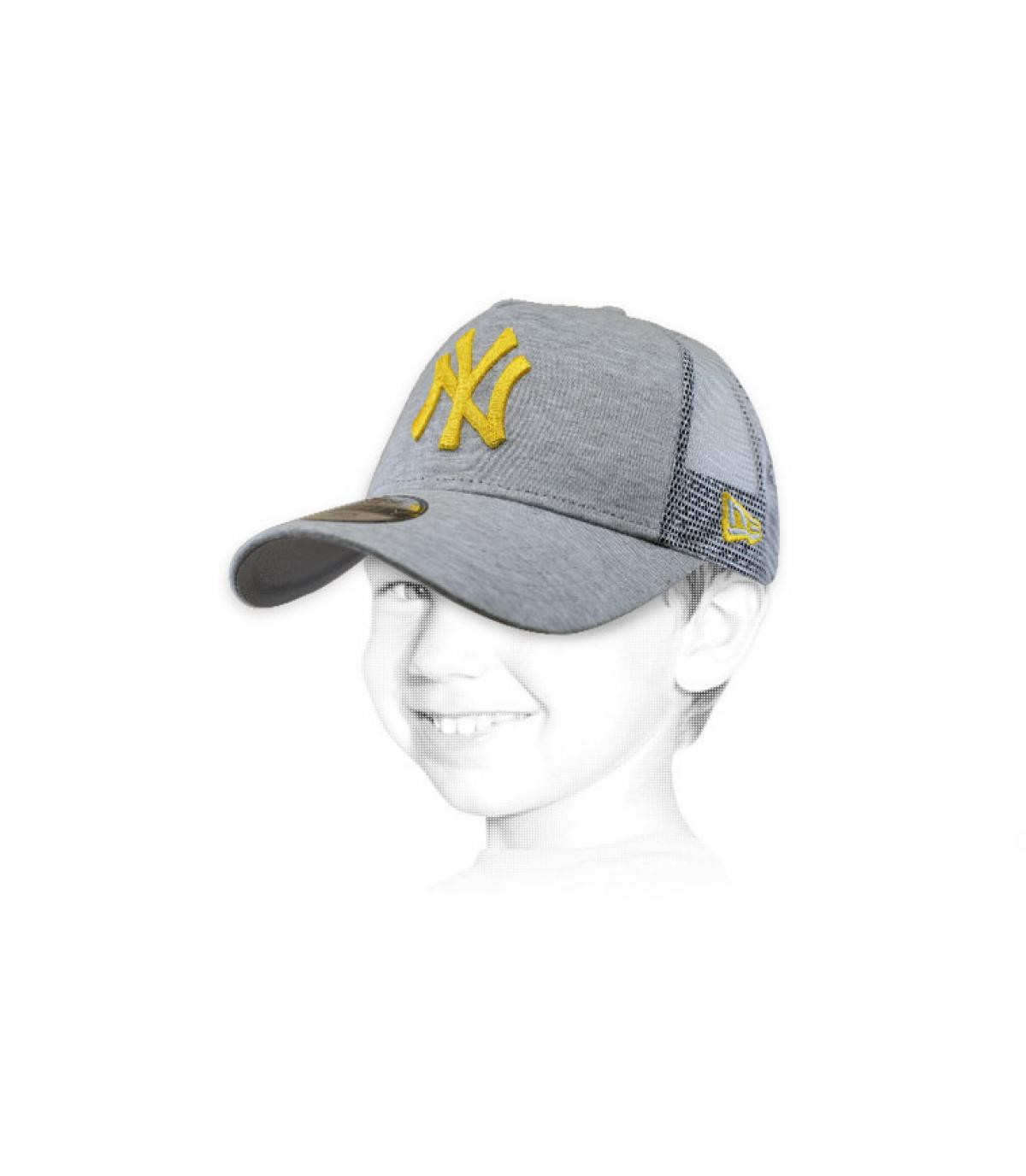 trucker enfant NY gris jaune Trucker Kids Jersey Ess NY grey